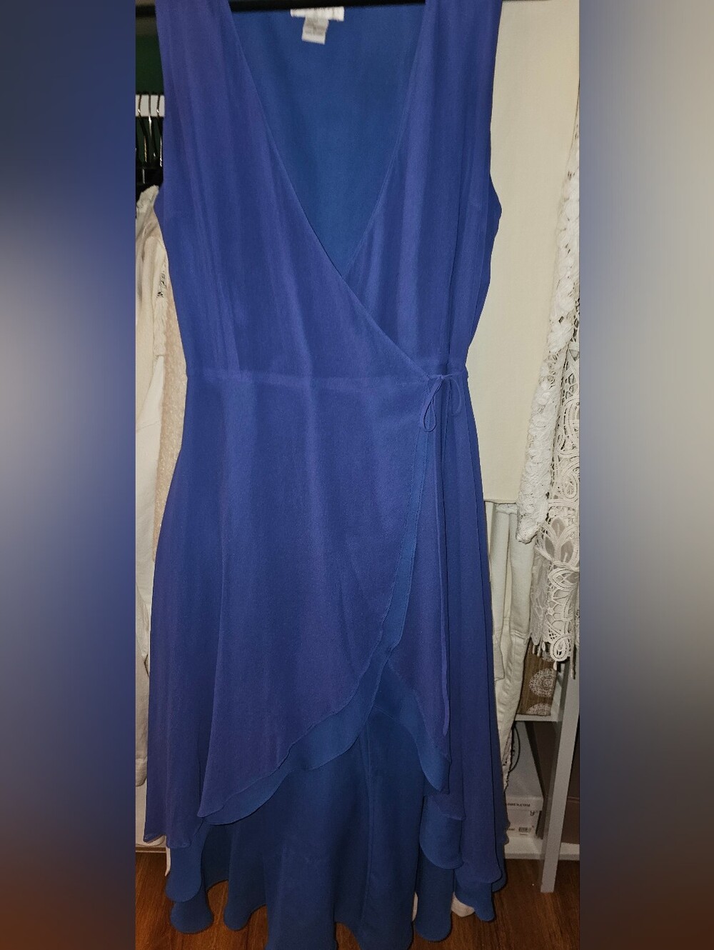 Vintage Hugo Buscati Silk Chiffon Wrap Dress